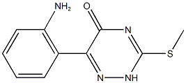 6-(2-aminophenyl)-3-(methylsulfanyl)-1,2,4-triazin-5(4H)-one Struktur