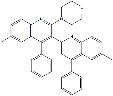 6,6'-dimethyl-2'-(4-morpholinyl)-2,3'-bis[4-phenylquinoline] Struktur