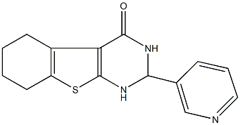 2-(3-pyridinyl)-2,3,5,6,7,8-hexahydro[1]benzothieno[2,3-d]pyrimidin-4(1H)-one Struktur