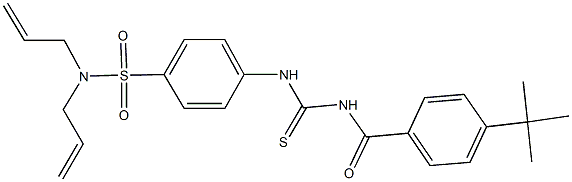 N,N-diallyl-4-({[(4-tert-butylbenzoyl)amino]carbothioyl}amino)benzenesulfonamide Struktur