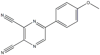 5-(4-methoxyphenyl)-2,3-pyrazinedicarbonitrile Struktur