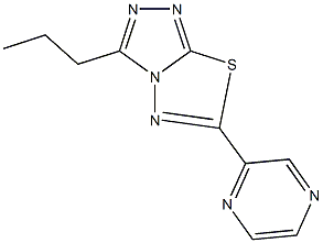 3-propyl-6-(2-pyrazinyl)[1,2,4]triazolo[3,4-b][1,3,4]thiadiazole Struktur