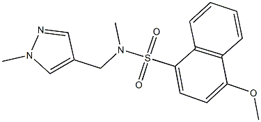 4-methoxy-N-methyl-N-[(1-methyl-1H-pyrazol-4-yl)methyl]-1-naphthalenesulfonamide Struktur