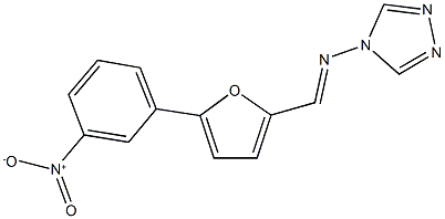 4-{[(5-{3-nitrophenyl}-2-furyl)methylene]amino}-4H-1,2,4-triazole Struktur