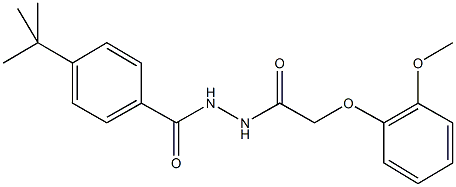 N'-(4-tert-butylbenzoyl)-2-(2-methoxyphenoxy)acetohydrazide Struktur