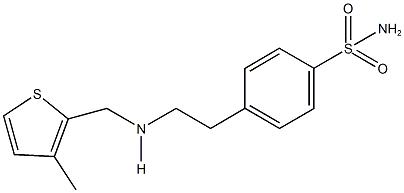 4-(2-{[(3-methyl-2-thienyl)methyl]amino}ethyl)benzenesulfonamide Struktur