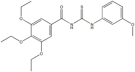 N-(3-methoxyphenyl)-N'-(3,4,5-triethoxybenzoyl)thiourea Struktur