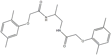 2-(2,5-dimethylphenoxy)-N-(2-{[(2,5-dimethylphenoxy)acetyl]amino}-1-methylethyl)acetamide Struktur