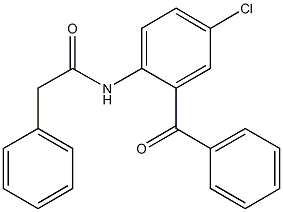 N-(2-benzoyl-4-chlorophenyl)-2-phenylacetamide Struktur