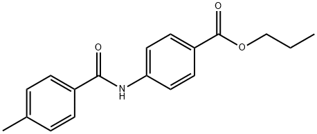 propyl 4-[(4-methylbenzoyl)amino]benzoate Struktur