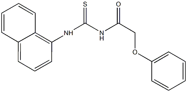 N-(1-naphthyl)-N'-(phenoxyacetyl)thiourea Struktur