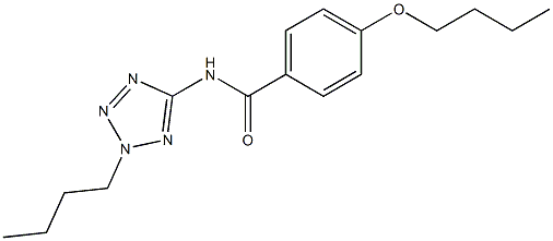 4-butoxy-N-(2-butyl-2H-tetraazol-5-yl)benzamide Struktur