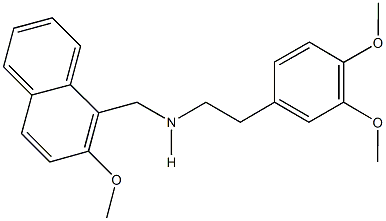 2-(3,4-dimethoxyphenyl)-N-[(2-methoxy-1-naphthyl)methyl]ethanamine Struktur