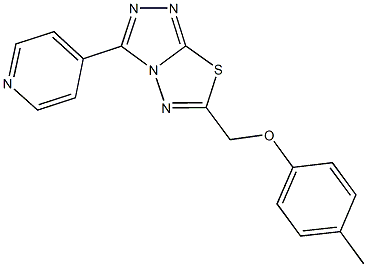 6-[(4-methylphenoxy)methyl]-3-(4-pyridinyl)[1,2,4]triazolo[3,4-b][1,3,4]thiadiazole Struktur