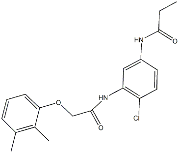 N-(4-chloro-3-{[(2,3-dimethylphenoxy)acetyl]amino}phenyl)propanamide Struktur