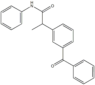 2-(3-benzoylphenyl)-N-phenylpropanamide Struktur