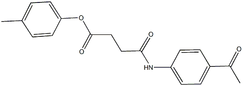 4-methylphenyl 4-(4-acetylanilino)-4-oxobutanoate Struktur