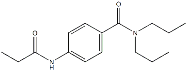 4-(propionylamino)-N,N-dipropylbenzamide Struktur