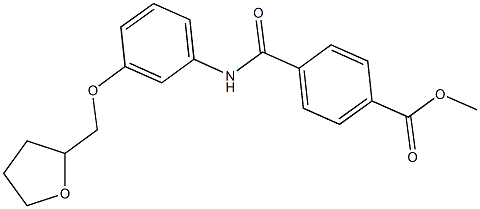 methyl 4-{[3-(tetrahydro-2-furanylmethoxy)anilino]carbonyl}benzoate Struktur