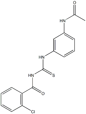 N-[3-({[(2-chlorobenzoyl)amino]carbothioyl}amino)phenyl]acetamide Struktur