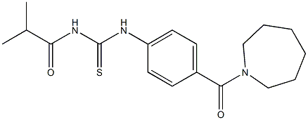 N-[4-(1-azepanylcarbonyl)phenyl]-N'-isobutyrylthiourea Struktur