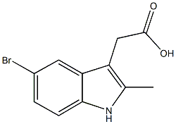 (5-bromo-2-methyl-1H-indol-3-yl)acetic acid Struktur