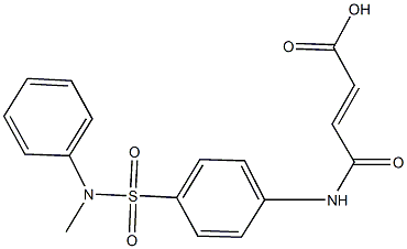 4-{4-[(methylanilino)sulfonyl]anilino}-4-oxo-2-butenoic acid Struktur