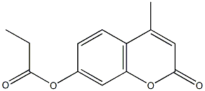 4-methyl-2-oxo-2H-chromen-7-yl propionate Struktur