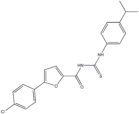 N-[5-(4-chlorophenyl)-2-furoyl]-N'-(4-isopropylphenyl)thiourea Struktur