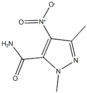 4-nitro-1,3-dimethyl-1H-pyrazole-5-carboxamide Struktur