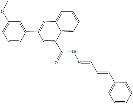 2-(3-methoxyphenyl)-N'-(3-phenyl-2-propenylidene)-4-quinolinecarbohydrazide Struktur