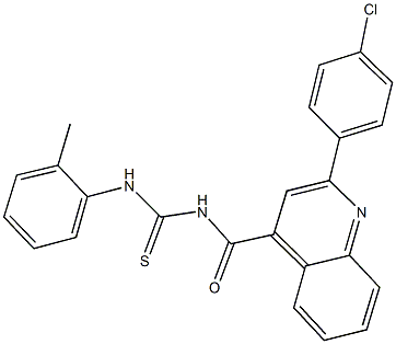 N-{[2-(4-chlorophenyl)-4-quinolinyl]carbonyl}-N'-(2-methylphenyl)thiourea Struktur