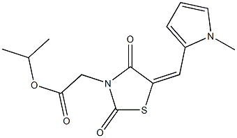 isopropyl {5-[(1-methyl-1H-pyrrol-2-yl)methylene]-2,4-dioxo-1,3-thiazolidin-3-yl}acetate Struktur