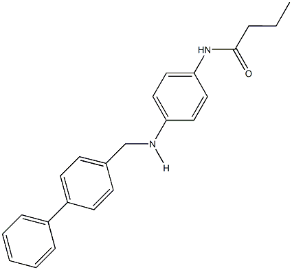 N-{4-[([1,1'-biphenyl]-4-ylmethyl)amino]phenyl}butanamide Struktur