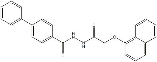 N'-([1,1'-biphenyl]-4-ylcarbonyl)-2-(1-naphthyloxy)acetohydrazide Struktur