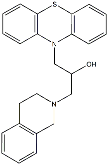 1-(3,4-dihydro-2(1H)-isoquinolinyl)-3-(10H-phenothiazin-10-yl)-2-propanol Struktur