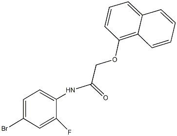 N-(4-bromo-2-fluorophenyl)-2-(1-naphthyloxy)acetamide Struktur