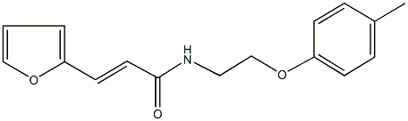 3-(2-furyl)-N-[2-(4-methylphenoxy)ethyl]acrylamide Struktur