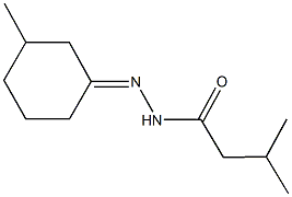 3-methyl-N'-(3-methylcyclohexylidene)butanohydrazide Struktur