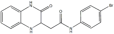 N-(4-bromophenyl)-2-(3-oxo-1,2,3,4-tetrahydro-2-quinoxalinyl)acetamide Struktur