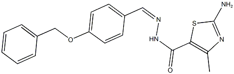 2-amino-N'-[4-(benzyloxy)benzylidene]-4-methyl-1,3-thiazole-5-carbohydrazide Struktur