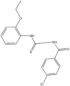 N-(4-chlorobenzoyl)-N'-(2-ethoxyphenyl)thiourea Struktur