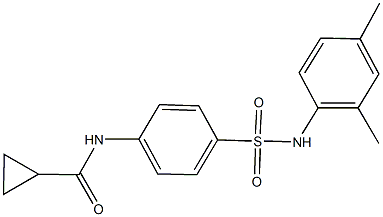 N-{4-[(2,4-dimethylanilino)sulfonyl]phenyl}cyclopropanecarboxamide Struktur