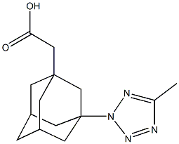 [3-(5-methyl-2H-tetraazol-2-yl)-1-adamantyl]acetic acid Struktur