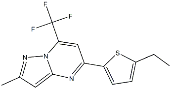 5-(5-ethyl-2-thienyl)-2-methyl-7-(trifluoromethyl)pyrazolo[1,5-a]pyrimidine Struktur