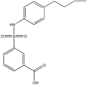 3-[(4-butylanilino)sulfonyl]benzoic acid Struktur