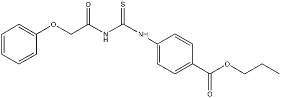 propyl 4-({[(phenoxyacetyl)amino]carbothioyl}amino)benzoate Struktur