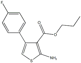 propyl 2-amino-4-(4-fluorophenyl)-3-thiophenecarboxylate Struktur