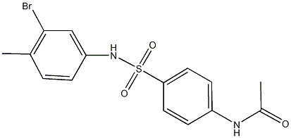 N-{4-[(3-bromo-4-methylanilino)sulfonyl]phenyl}acetamide Struktur