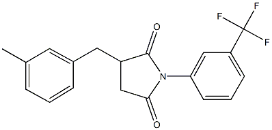 3-(3-methylbenzyl)-1-[3-(trifluoromethyl)phenyl]pyrrolidine-2,5-dione Struktur